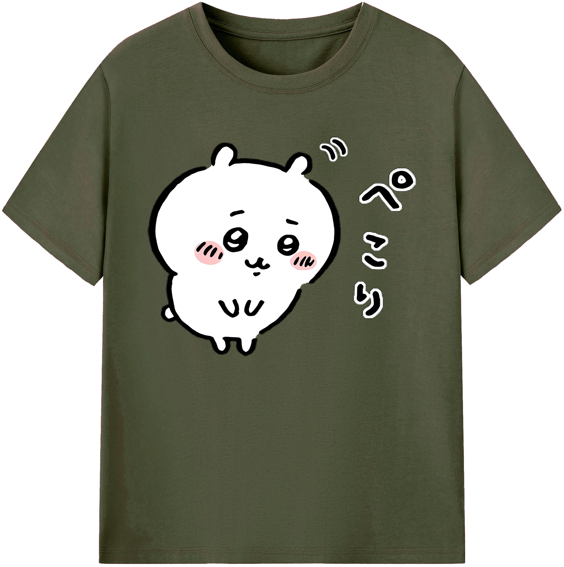 （画像用） ちいかわ ちいかわ Chii-kawa chiikawa 綿100％ メンズ半袖Tシャツ｜肌触りやわらか＆通気性